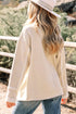 Sherpa Lined Faux Suede Drop Shoulder Button Jacket